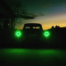 Oracle Pre-Installed Lights 7 IN. Sealed Beam - Amber Halo - Installation View