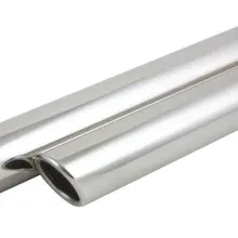 Vibrant 4in Round SS Exhaust Tip (Double Wall Resonated Angle Cut Rolled Edge) - Main Product View