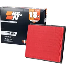 K&N Universal Air Filter 5in Flg 8-1/2in B 5-1/2in T 10-1/2in H Gen 3 Dry - 55 Plt - Side View