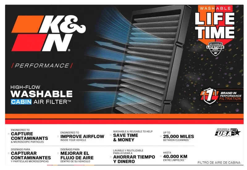 K&N Cabin Air Filter Cabin Air Filter (2 Per Box) - Installation View