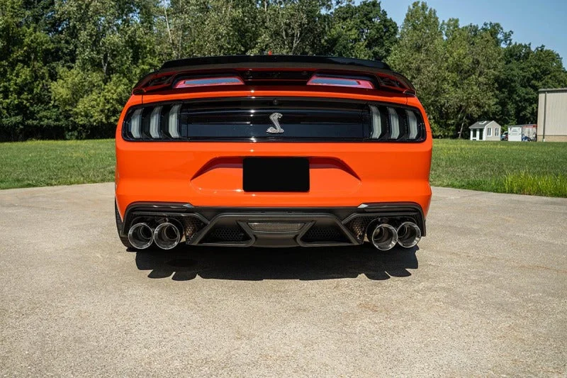 Corsa 20-22 Ford Mustang GT500 3.0in Dual Rear Exit Catback w/ Twin 5.0in Pol. Straight Cut Pro Tip - Main Product View