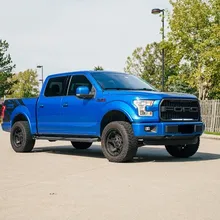 Corsa 15-20 Ford F-150 5.0L (157in WB) 3.0in Lightning Exit Catback w/ 3.5in Twin Black PVD Pro Tips - Side View