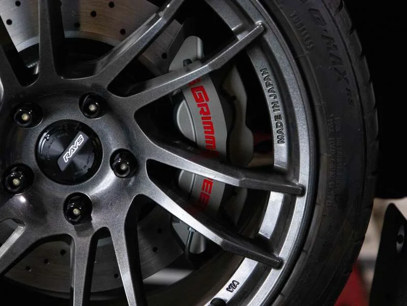 GrimmSpeed 13-25 Subaru BRZ/Toyota 86 Grey 4-Piston Brake Caliper Kit (For 326mm Rotor) - Side View