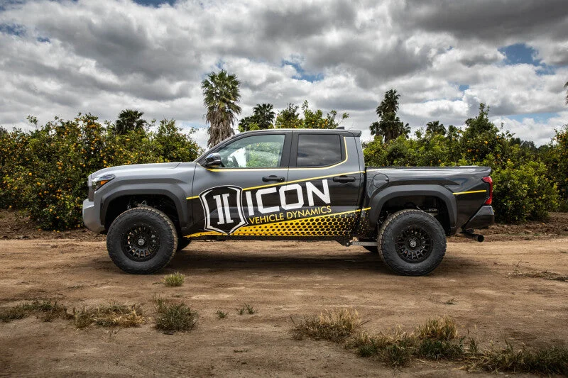 ICON 2024 Toyota Tacoma 1.25-3in Stage 9 Suspension System - Billet (w/ Triple Rate Spring) - Back View